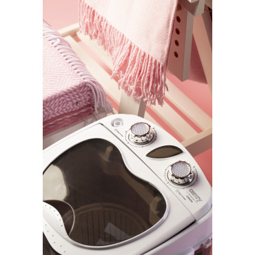 Camry Mini washing machine CR 8054 Top loading, Washing capacity 3 kg, Depth 37 cm, Width 36 cm, White/Gray, Semi-automatic