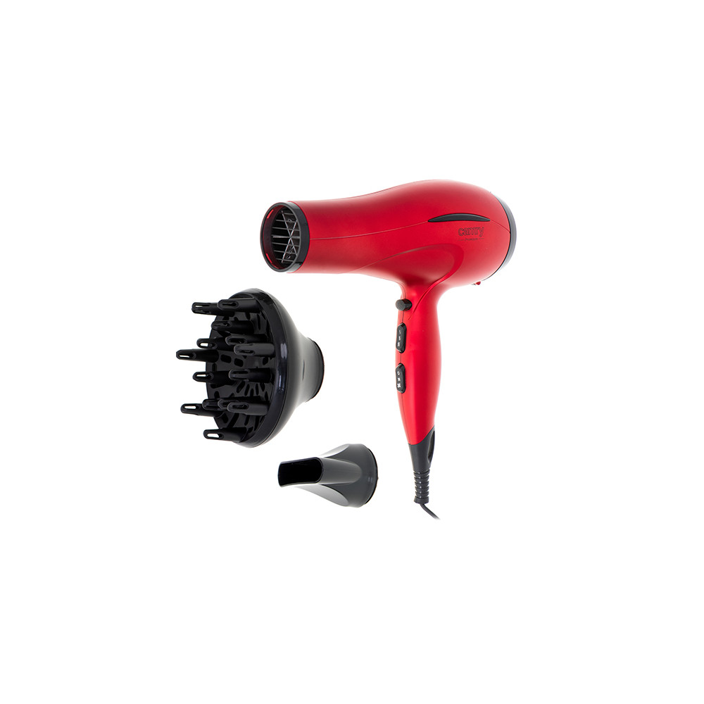 Camry Hair Dryer CR 2253 2400 W, Number of temperature settings 3, Diffuser nozzle, Red