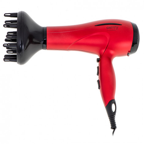 Camry Hair Dryer CR 2253 2400 W, Number of temperature settings 3, Diffuser nozzle, Red