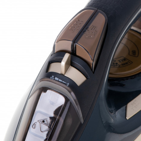 Camry Steam Iron CR 5036 3400 W, Water tank capacity 360 ml, Continuous steam 50 g/min, Black/Gold