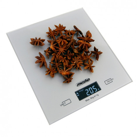 Mesko Kitchen Scales MS 3145 Maximum weight (capacity) 5 kg, Graduation 1 g, Silver, Warranty 24 month(s)
