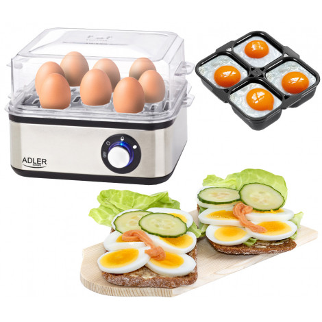 Adler Egg boiler AD 4486 Stainless steel, 800 W