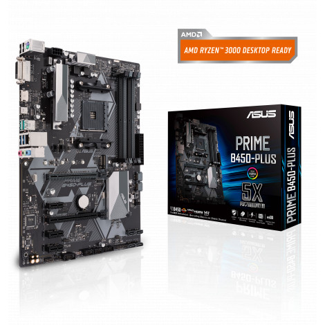 Asus PRIME B450-PLUS Processor family AMD, Processor socket AM4, Memory slots 4, Chipset AMD B, ATX