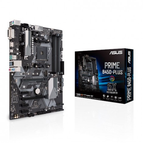 Asus PRIME B450-PLUS Processor family AMD, Processor socket AM4, Memory slots 4, Chipset AMD B, ATX