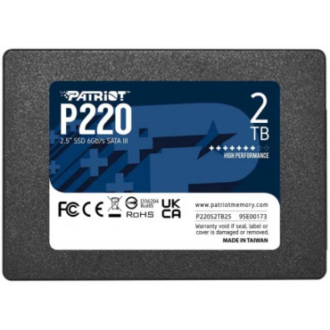 PATRIOT P220 SSD 2TB SATA...