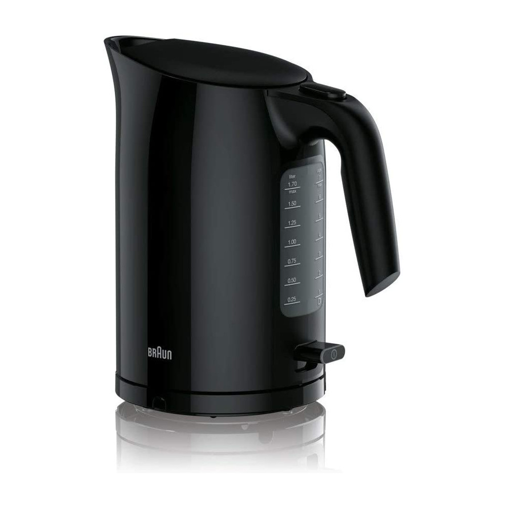 Braun Kettle WK3100BK PurEase Standard, 2200 W, 1.7 L, Plastic, 360 rotational base, Black