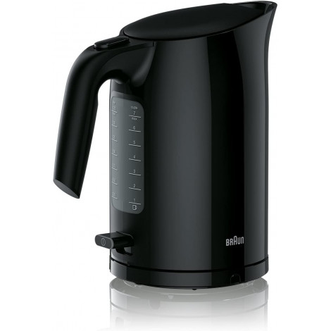 Braun Kettle WK3100BK PurEase Standard, 2200 W, 1.7 L, Plastic, 360 rotational base, Black