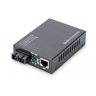Digitus Fast Ethernet Media Converter, Multimode SC connector, 1310nm, up to 2km DN-82020-1 SC duplex, 10/100M RJ45 port