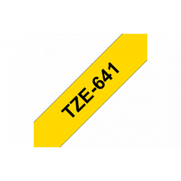 Brother TZe-641 Laminated Tape Black On Yellow, TZe, 8 m, 1.8 cm