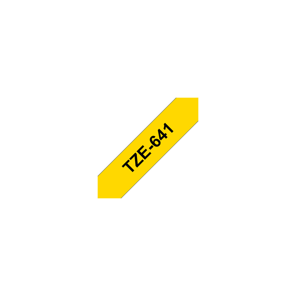 Brother TZe-641 Laminated Tape Black On Yellow, TZe, 8 m, 1.8 cm