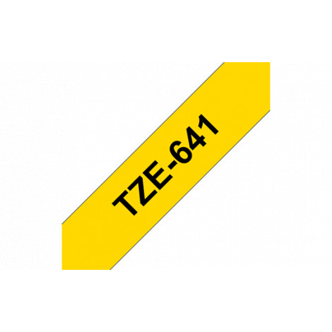Brother TZe-641 Laminated Tape Black On Yellow, TZe, 8 m, 1.8 cm