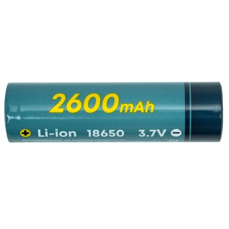 Akumuliatorius 18650, 3.7V, 1C, 2600mAh