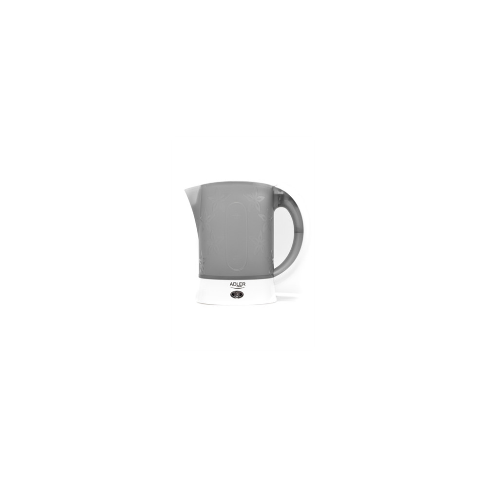 Adler Travel Kettle AD 1268 Standard, Plastic, White, 600 W, 0.6 L