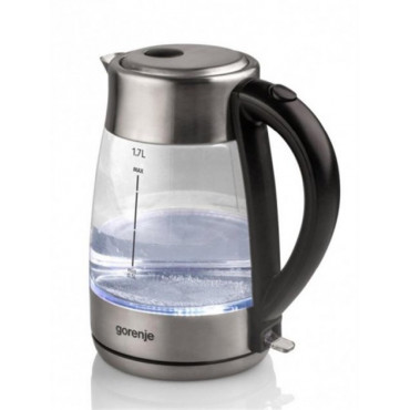 Gorenje Kettle K17GE Electric, 2150 W, 1.7 L, Glass, 360 rotational base, Transparent/Stainless steel