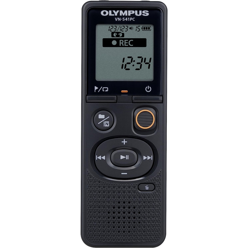 Olympus Digital Voice Recorder (OM branded) VN-541PC Segment display 1.39', WMA, Black