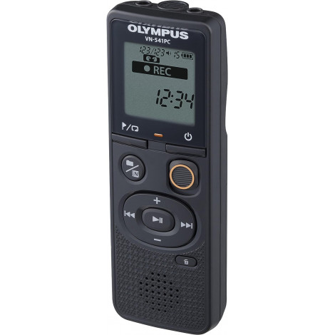 Olympus Digital Voice Recorder (OM branded) VN-541PC Segment display 1.39', WMA, Black