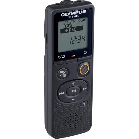 Olympus Digital Voice Recorder (OM branded) VN-541PC Segment display 1.39', WMA, Black