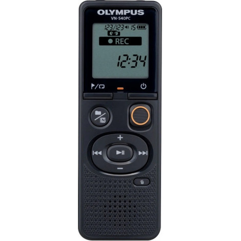 Olympus Digital Voice Recorder (OM Branded) VN-540PC Segment display 1.39', WMA, Black