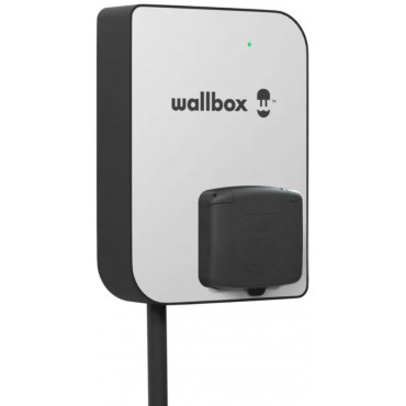 Wallbox Copper SB Electric Vehicle Charger, Type 2 Socket, 22kW, Grey