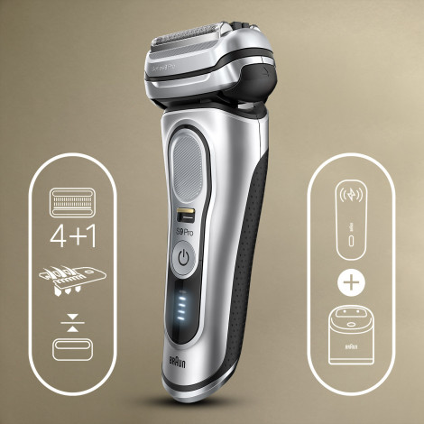 Braun Shaver 9477CC Operating time (max) 50 min, Wet & Dry, Silver