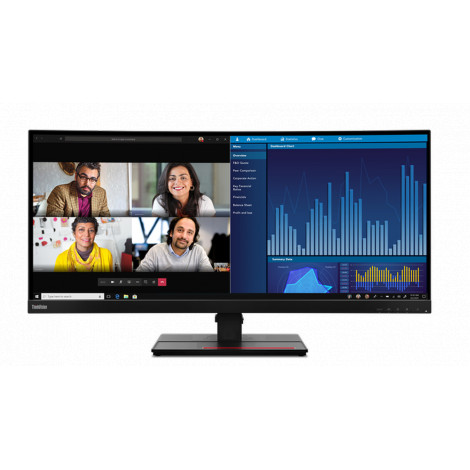 Lenovo ThinkVision P34w-20 34.14 " IPS 21:9 4 ms 300 cd/m Black 60 Hz HDMI ports quantity 2