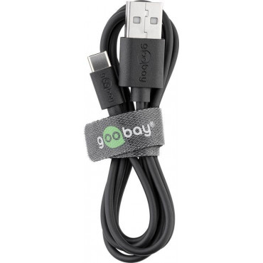 Goobay 59122 USB 2.0 cable (USB-C to USB A), black Goobay