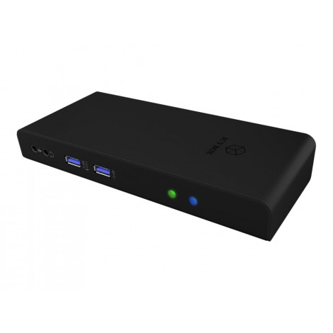 Icy Box IB-DK2251AC USB 3.2 Gen 1 Notebook DockingStation, DisplayLink, 2x HDMI up to 2K@60 Hz Raidsonic