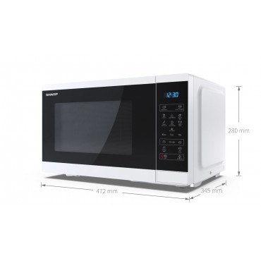 Sharp Microwave Oven YC-MS252AE-W Free standing 25 L 900 W White