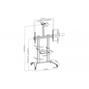 Digitus Other 70-120 " Maximum weight (capacity) 140 kg Black