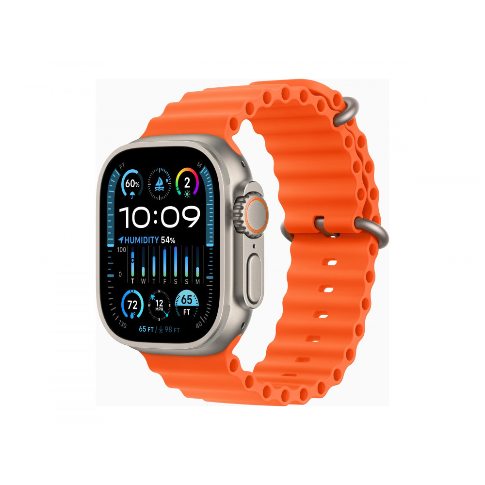 Apple Watch Ultra 2 GPS + Cellular, 49mm Titanium Case with Orange Ocean Band Apple