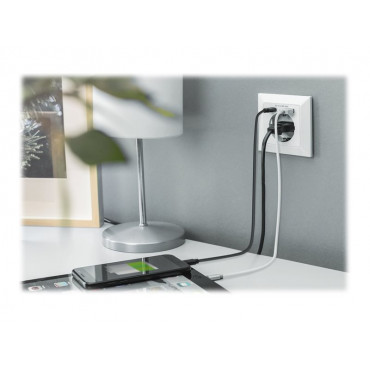 DIGITUS Safety Plug for Flush Mounting with 1 x USB Type-C, 1 x USB A Digitus