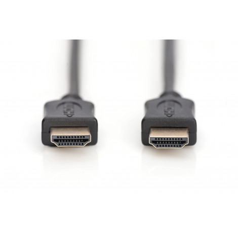 Digitus HDMI High Speed with Ethernet Connection Cable Black HDMI to HDMI 2 m