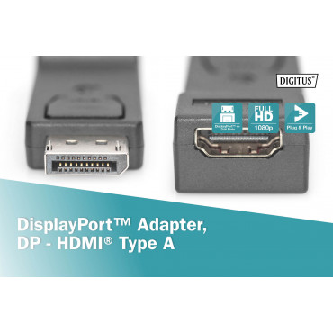 Digitus DisplayPort to HDMI adapter DP to HDMI