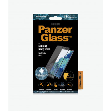 PanzerGlass Samsng Galaxy S21 FE CF Hybrid glass Black Screen Protector Antibacterial Works with in-screen fingerprint reader Fu