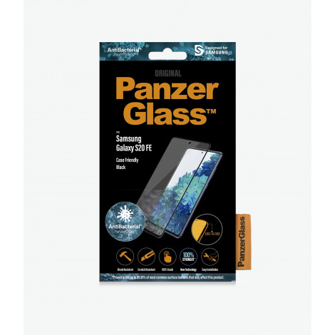 PanzerGlass Samsng Galaxy S21 FE CF Hybrid glass Black Screen Protector Antibacterial Works with in-screen fingerprint reader Fu