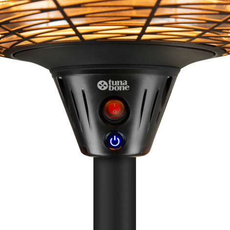 TunaBone Electric Standing Infrared Patio Heater TB2068S-01 Patio heater 2000 W Number of power levels 3 Suitable for rooms up t