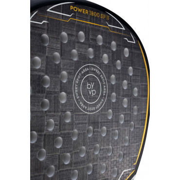 BYVP Padel Racket POWER 1800 II Black/White/Gold