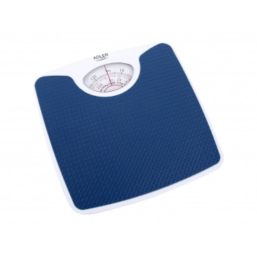 Adler Mechanical bathroom scale AD 8151b Maximum weight (capacity) 130 kg Accuracy 1000 g Blue/White