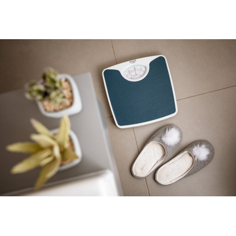 Adler Mechanical bathroom scale AD 8151b Maximum weight (capacity) 130 kg Accuracy 1000 g Blue/White