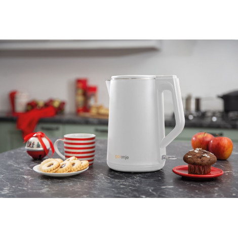 Gorenje Kettle K15DWW Electric 2200 W 1.5 L Plastic + metal 360 rotational base White