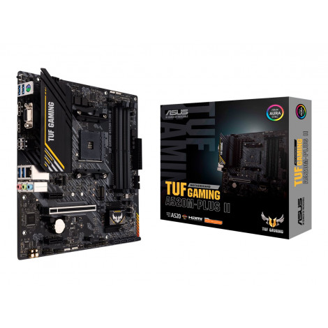 Asus TUF GAMING A520M-PLUS II Processor family AMD Processor socket AM4 DDR4 DIMM Memory slots 4 Supported hard disk drive inter