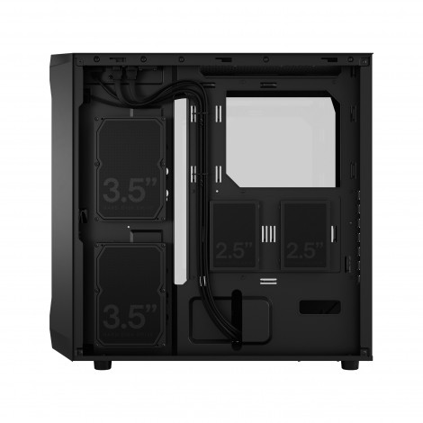 Fractal Design Focus 2 Side window Black TG Clear Tint Midi Tower Power supply included No