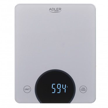 Adler Kitchen Scale AD 3173s Maximum weight (capacity) 10 kg Graduation 1 g Display type LED Grey