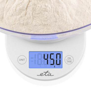 ETA Kitchen scale with a bowl ETA577090000 Mari Graduation 1 g Display type LCD White