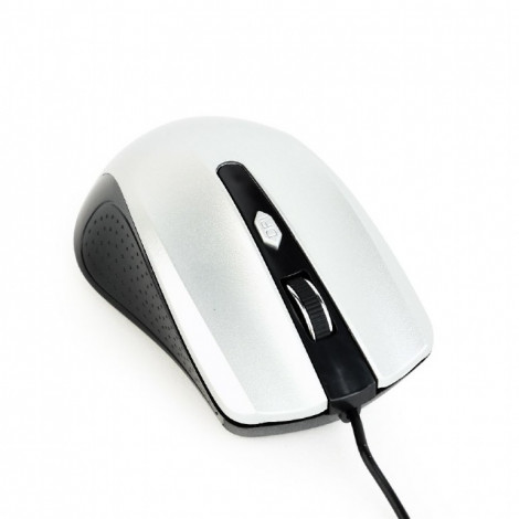 Gembird Mouse MUS-4B-01-BS Standard Black/ silver USB