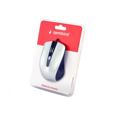 Gembird Mouse MUS-4B-01-BS Standard Black/ silver USB