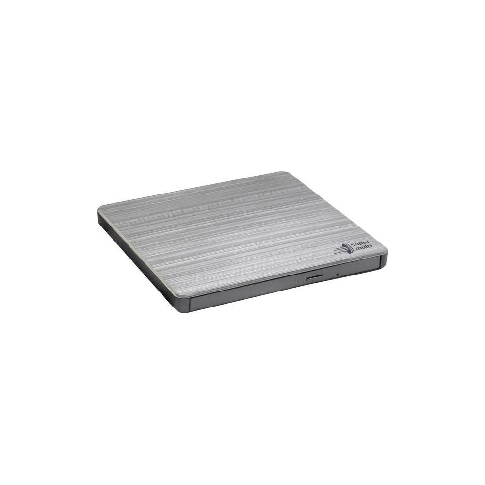 H.L Data Storage Ultra Slim Portable DVD-Writer GP60NS60 Interface USB 2.0 DVD R/RW CD read speed 24 x CD write speed 24 x Silve