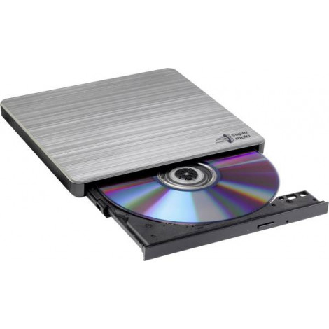 H.L Data Storage Ultra Slim Portable DVD-Writer GP60NS60 Interface USB 2.0 DVD R/RW CD read speed 24 x CD write speed 24 x Silve