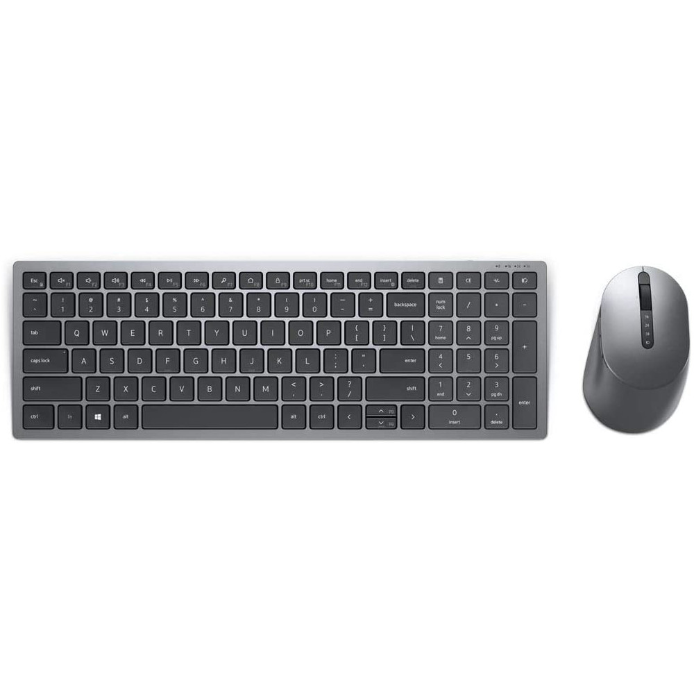 Dell Keyboard and Mouse KM7120W Keyboard and Mouse Set Wireless Batteries included EN/LT Wireless connection Titan Gray Bluetoot