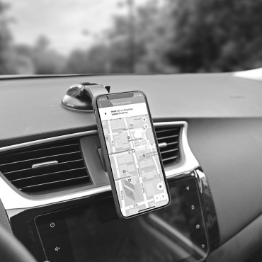 ColorWay Magnetic Car Holder For Smartphone Dashboard-2 Magnetic Gray Panel or windshield mounting using a suction cup with a ge